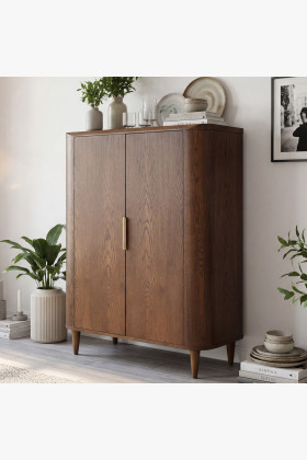 Príborník s dvomi dvierkami v farbe orech